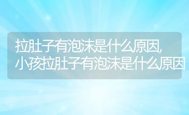 拉肚子有泡沫是什么原因,小孩拉肚子有泡沫是什么原因